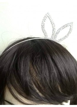 Детска диадема за коса с ушички с инкрустирани кристали модел Sweet Kitten 2